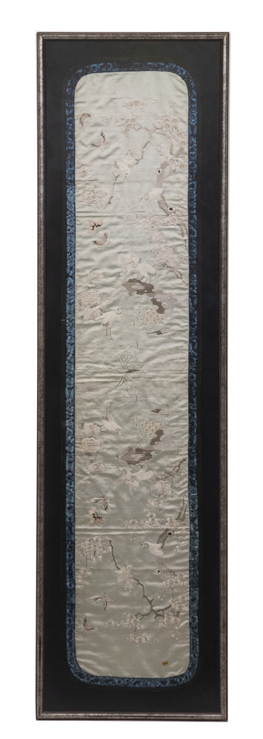 19TH C. CHINESE SILK TEXTILE, FRAMED (1 of 2)