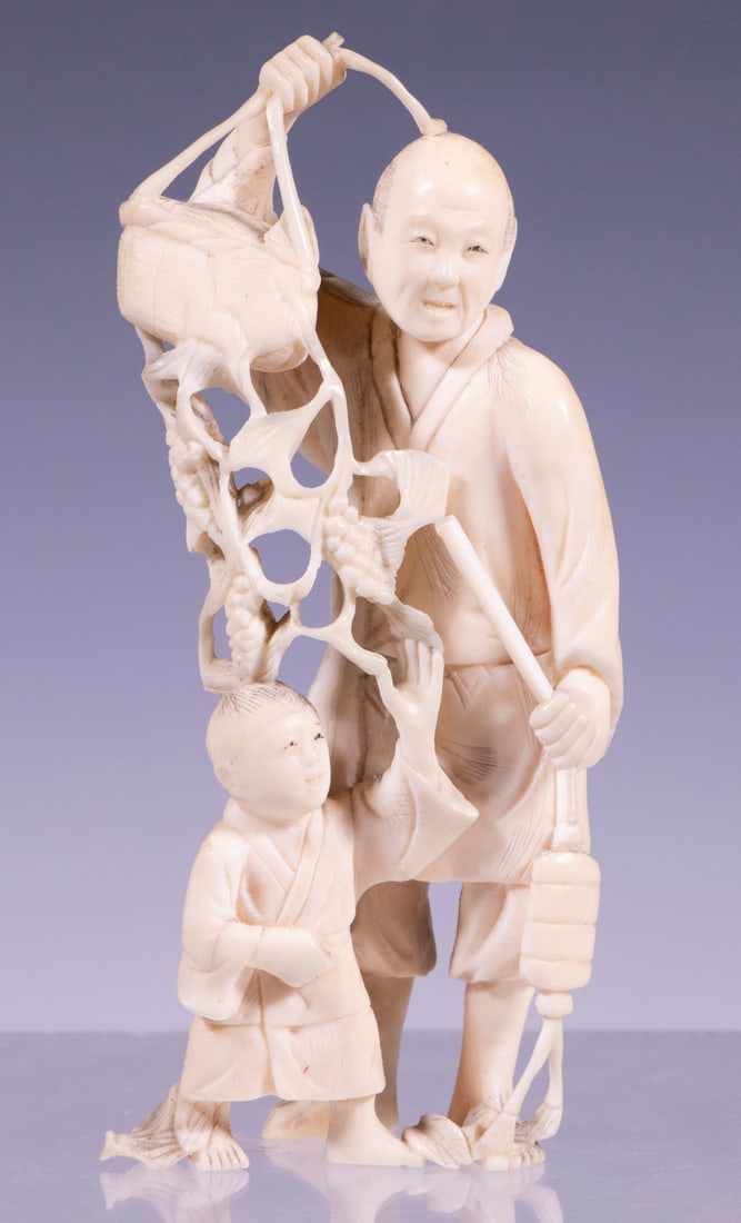 JAPANESE  GENRE OKIMONO OF FISHERMAN (1 of 2)