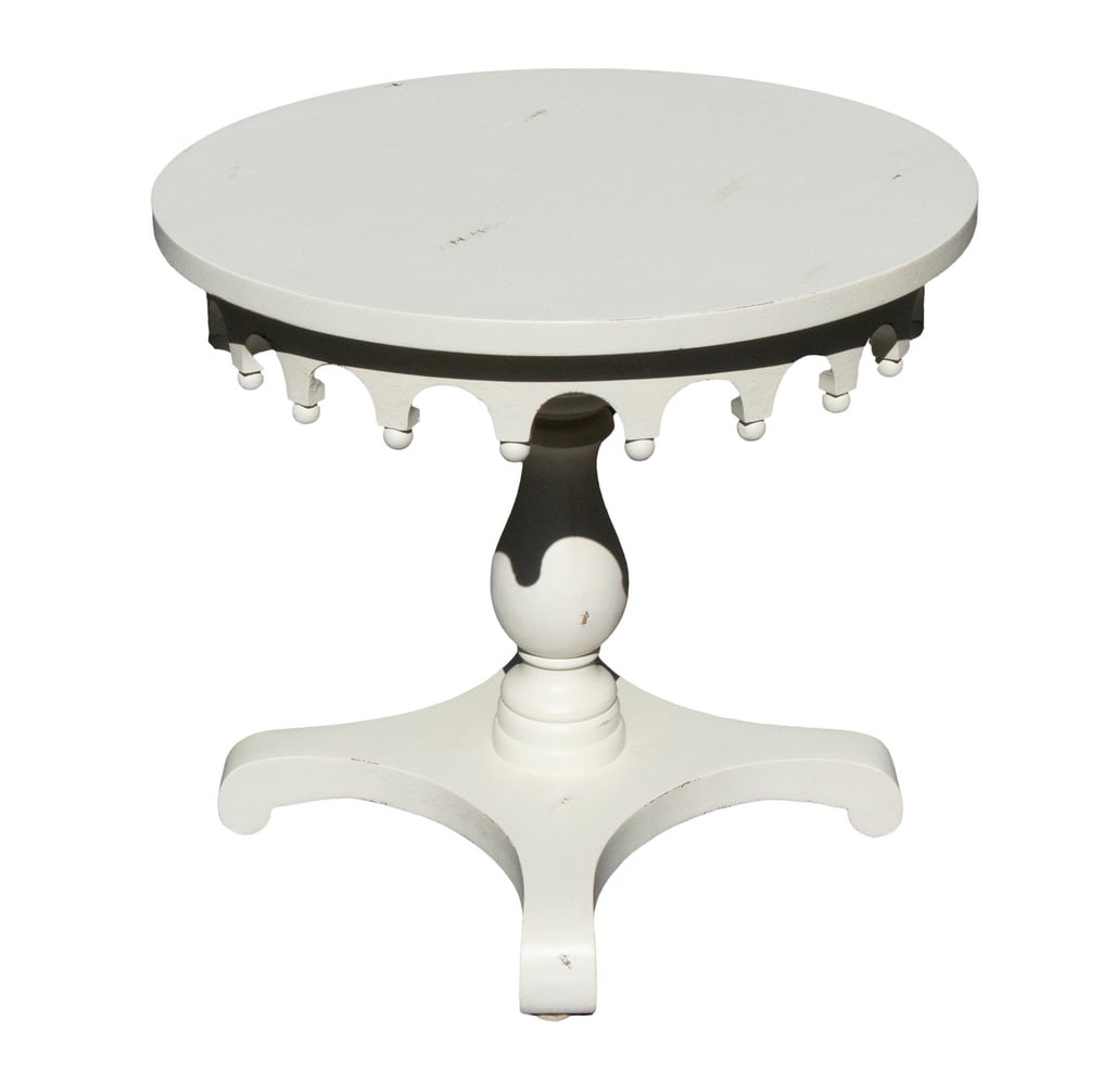 PAINTED PEDESTAL TABLE (1 of 2)