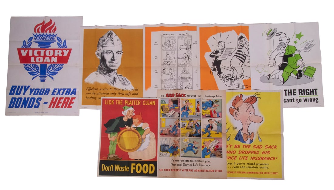 (8) WWII WAR BOND POSTERS, UNFRAMED (1 of 4)