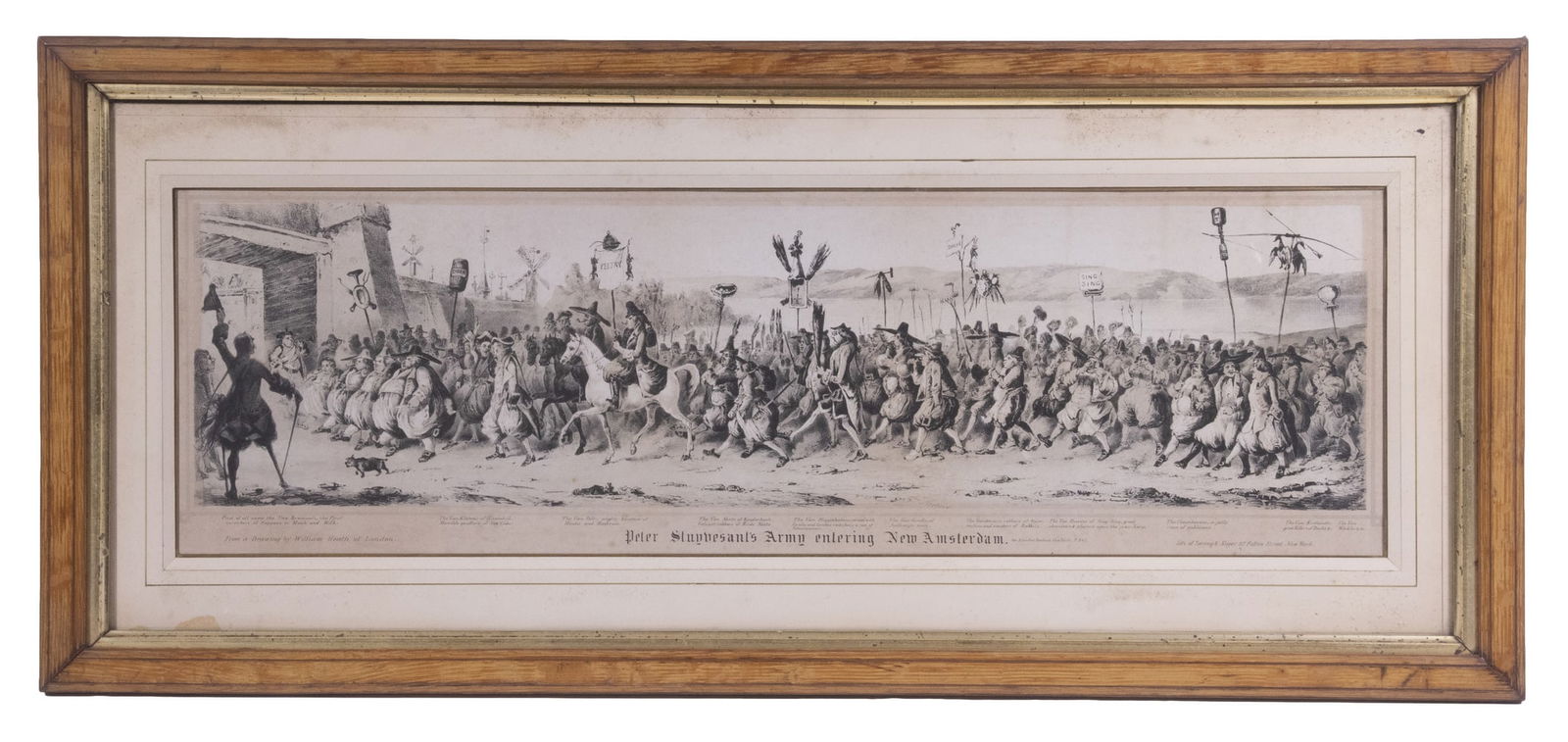 19TH C. RESTRIKE OF 18TH C. DUTCH NEW YORKER'S CARICATURE PRINT BY WILLIAM HEATH OF LONDON (1 of 4)