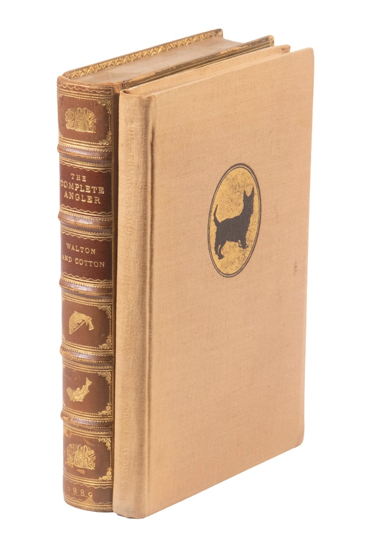 THE COMPLETE ANGLER, 1889 NIMMO EDITION IN FINE BINDING & "THY SERVANT A DOG" BY KIPLING W/ KIRMSE (1 of 7)