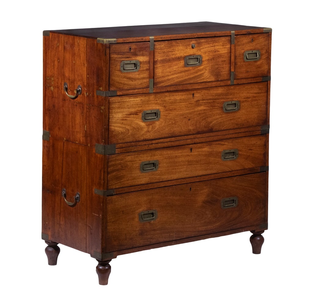 CAMPHORWOOD CAMPAIGN CHEST WITH DESK (1 of 7)