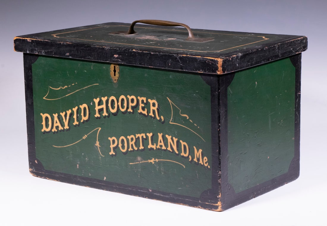 PAINT DECORATED TRADESMAN'S TRUNK (1 of 6)