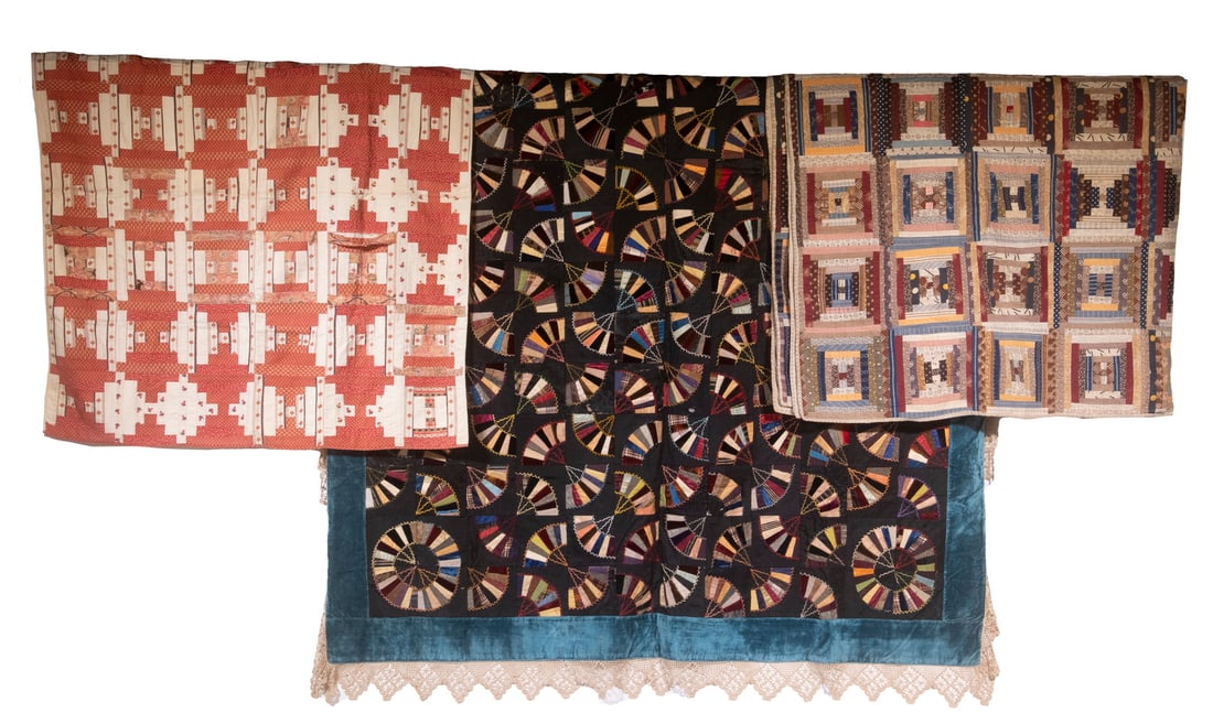 (3) HAND MADE QUILTS, CIRCA 1910-1920 (1 of 4)
