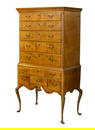 QUEEN ANNE WAVY BIRCH HIGHBOY