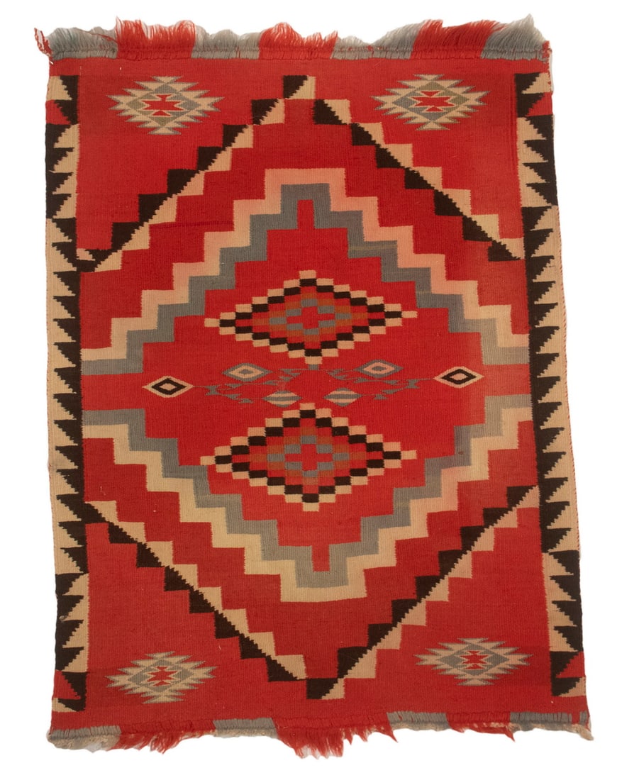 LATE 19TH C. NAVAJO SADDLE BLANKET (1 of 2)