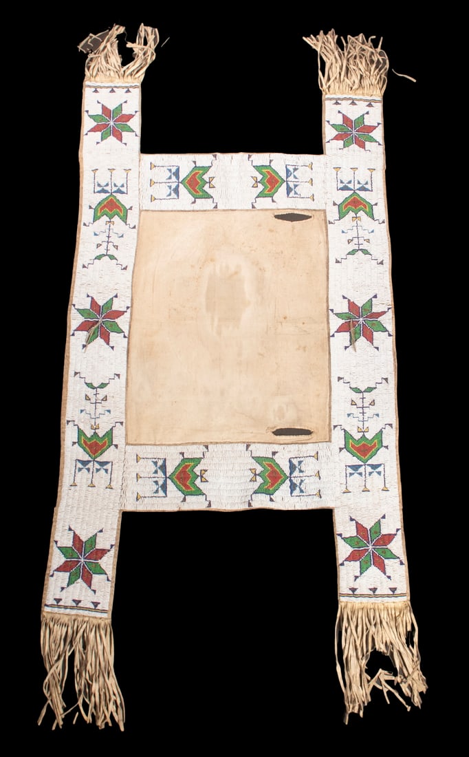 SIOUX BEADED HIDE SADDLE BLANKET (1 of 3)