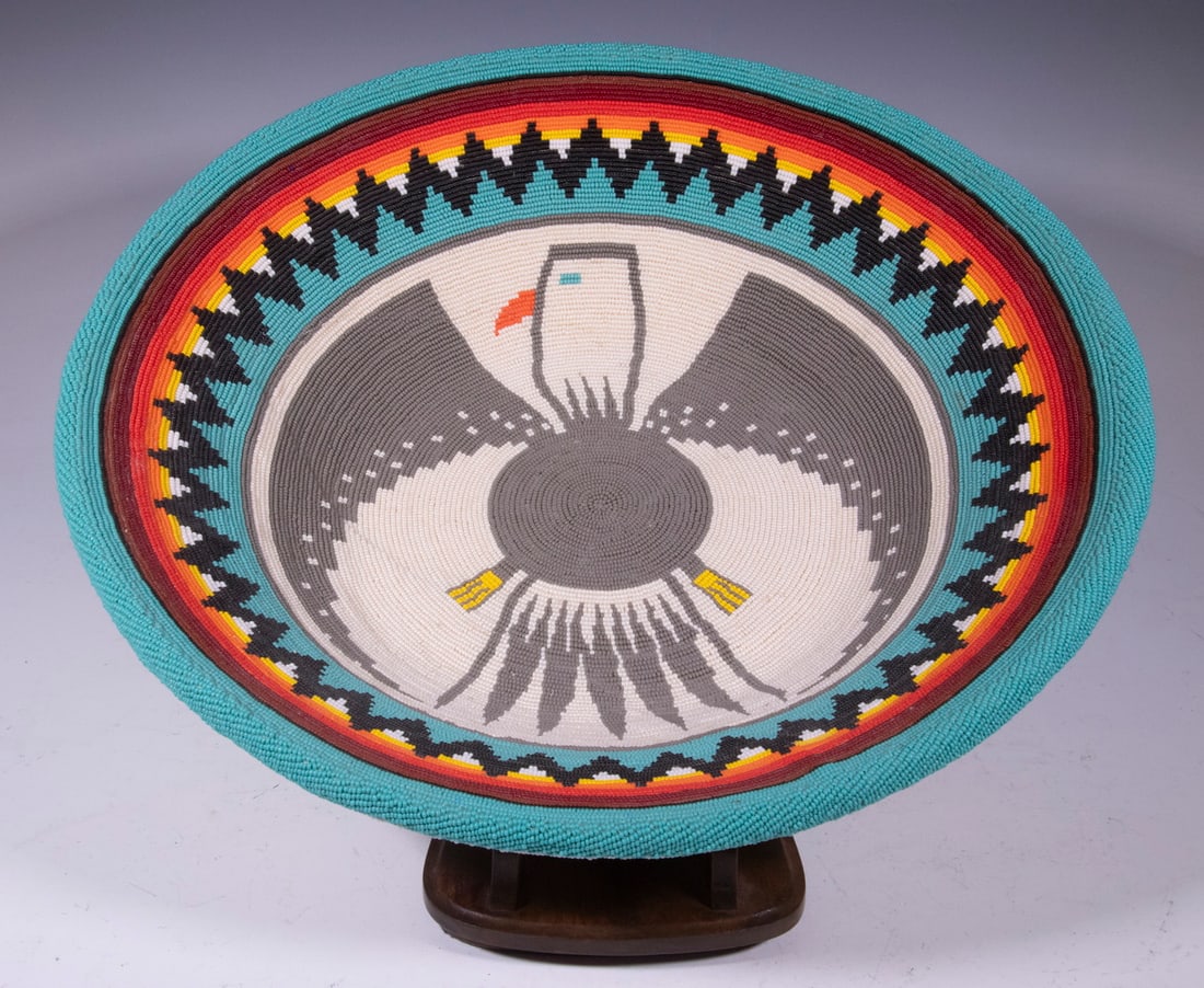 20TH C. NAVAJO BEADED BASKET (1 of 3)