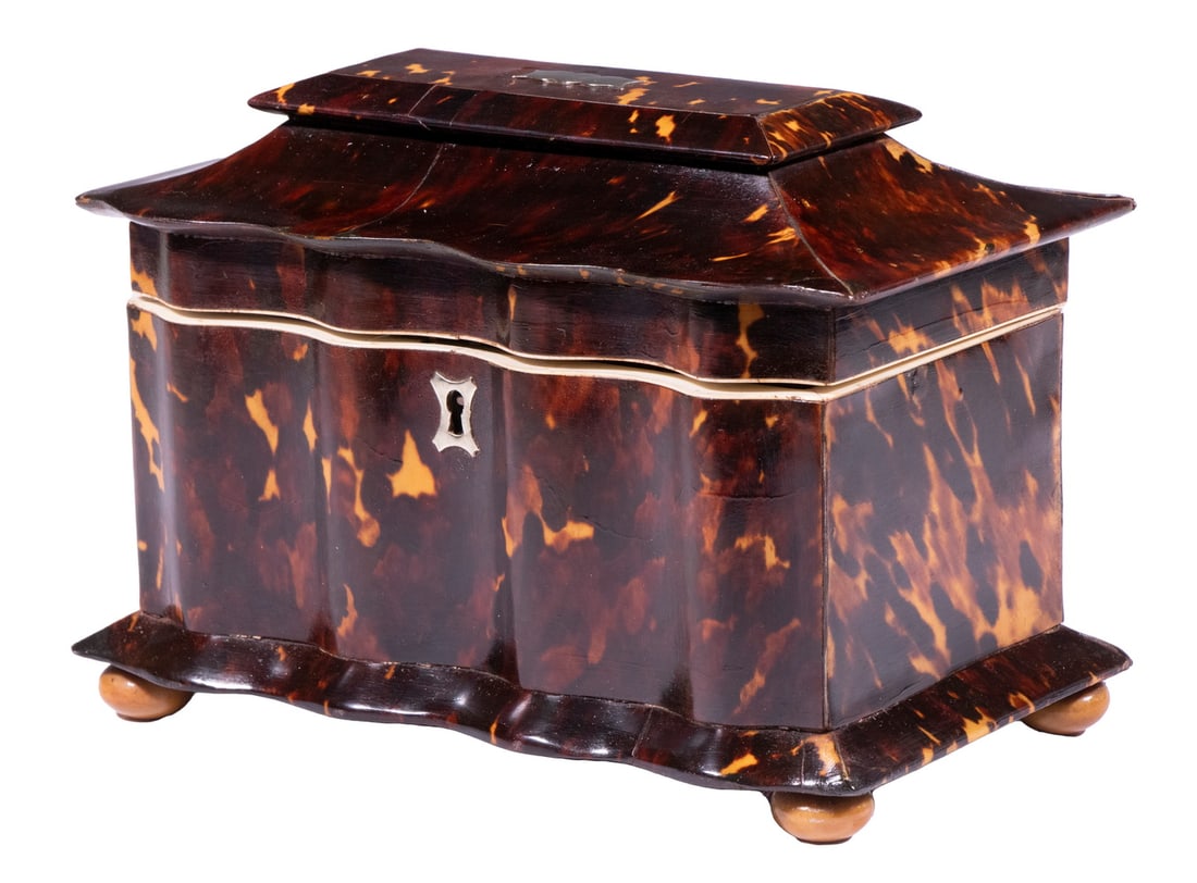 TORTOISESHELL TEA CADDY (1 of 10)