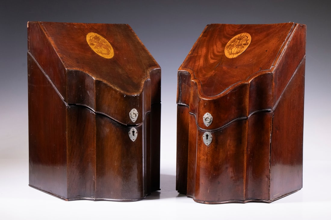 PR ENGLISH CHIPPENDALE KNIFE BOXES (1 of 6)