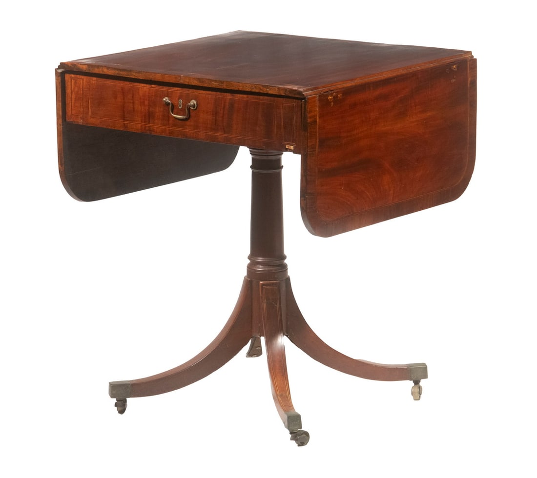 ENGLISH DROP-LEAF MAHOGANY TABLE (1 of 5)