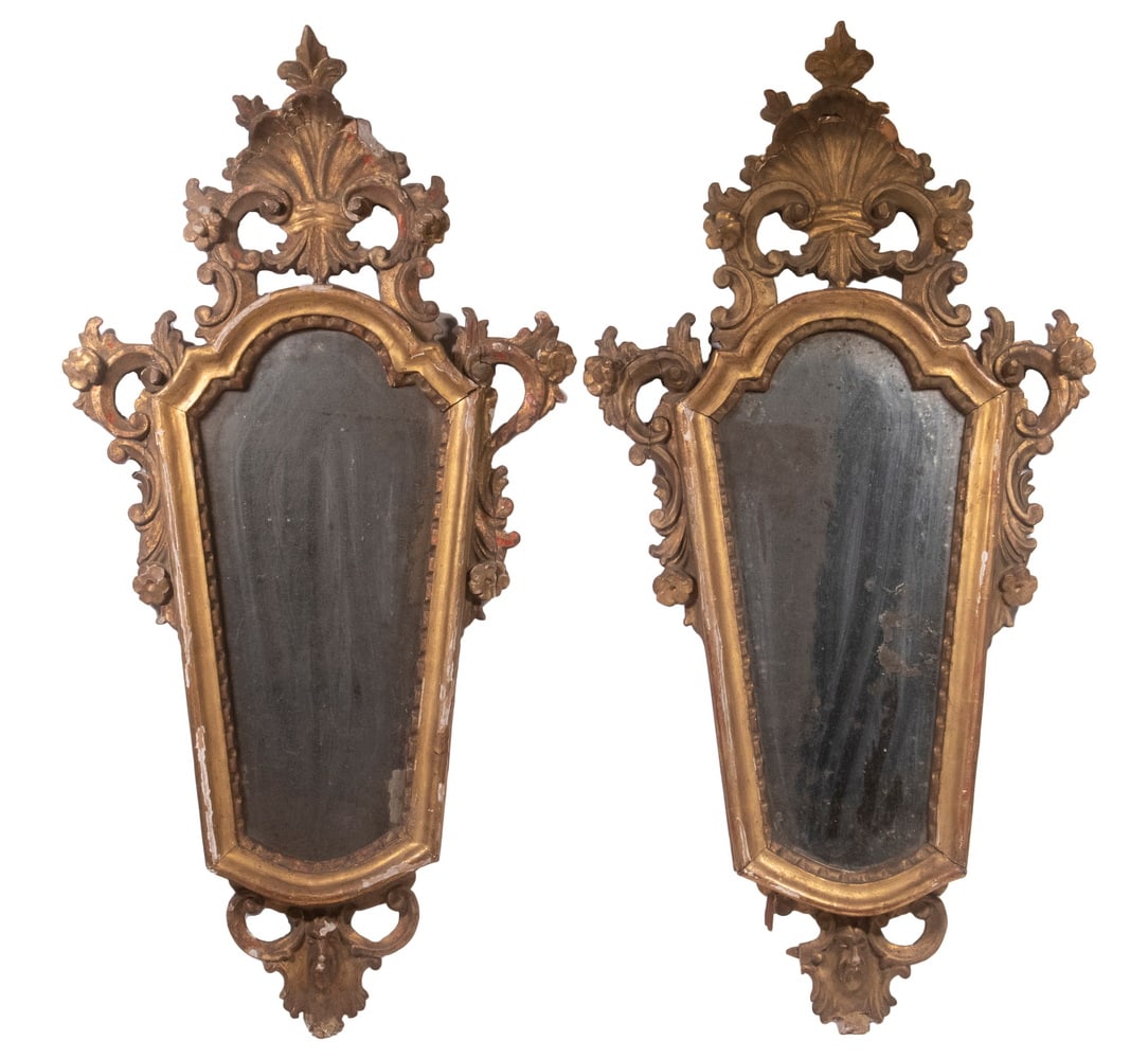PAIR OF 18TH C. FRENCH GILTWOOD MIRRORS (1 of 3)