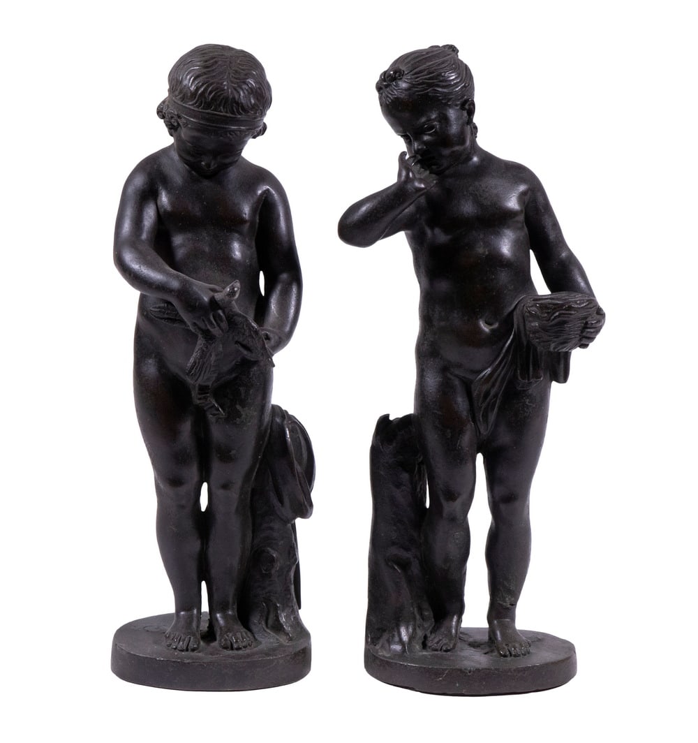 PAIR OF ITALIAN RENAISSANCE STYLE EARLY BRONZE SCULPTURES (1 of 5)