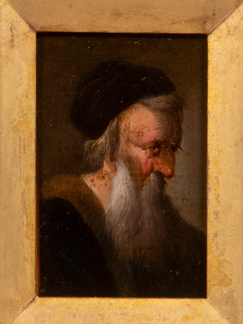 17TH C MINIATURE PORTRAIT OF A RABBI (1 of 3)
