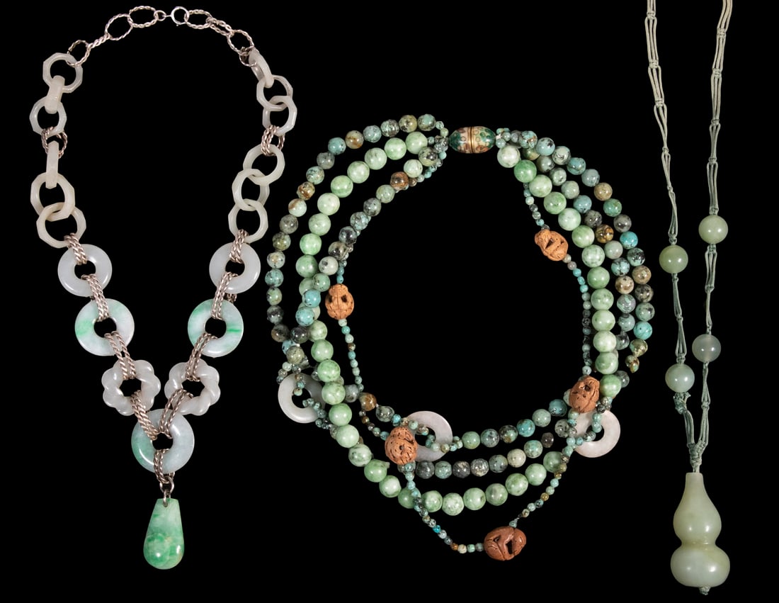 CHINESE JADE AND HARDSTONE NECKLACES (1 of 1)
