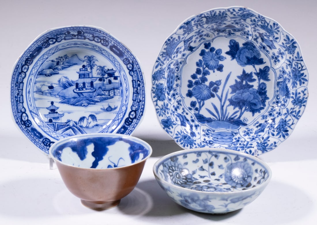 ASIAN BLUE & WHITE PORCELAIN DISHES (1 of 4)