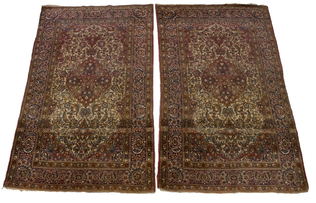 A PAIR OF TABRIZ RUGS (4'3" X 7'11") (1 of 4)