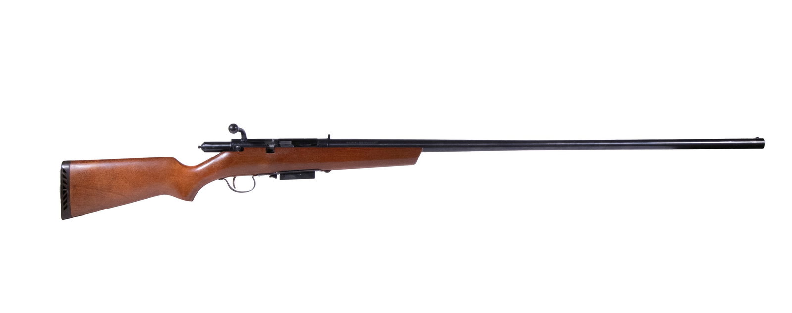 MARLIN MDL. 55 GOOSE GUN, 12 GA: A bolt action shotgun made by the Marlin Firearms Company. The gun features a deep blued finish and is mounted in a smooth walnut stock with rubber recoil pad. The sights are a fixed fiber bead with a