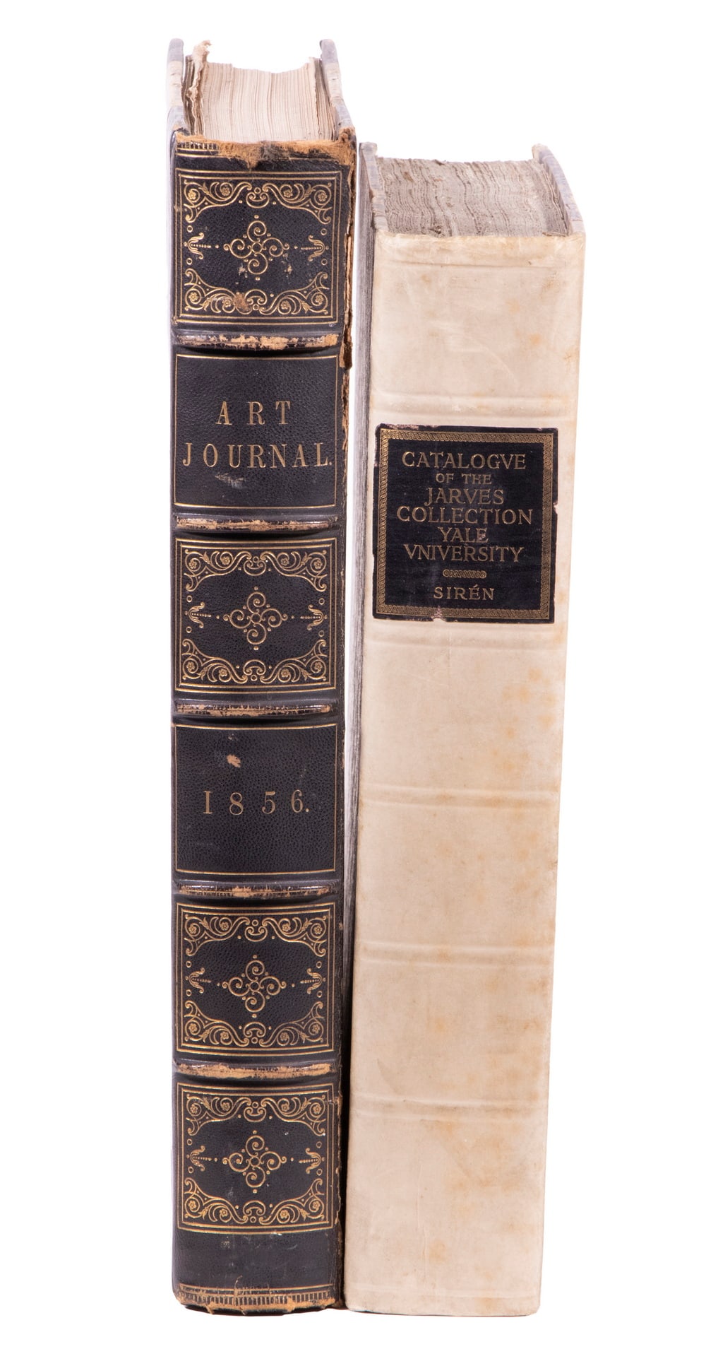 JARVIS COLLECTION CATALOG & 1854 VIRTUE ART JOURNAL: A Descriptive Catalogue of the Pictures in the Jarves Collection Belonging to Yale University, by Osvald Siren, New Haven Connecticut, Yale University Press, 1916. Subscribers" Edition, 163/200, signe