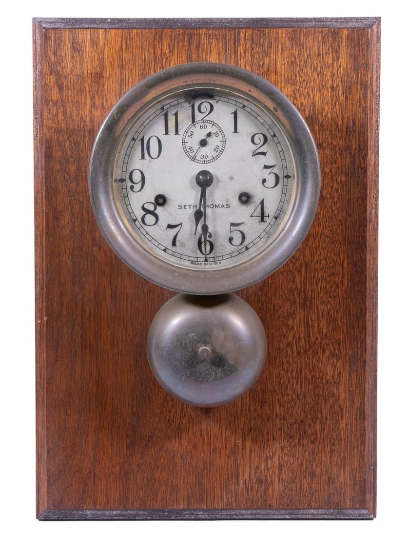 SETH THOMAS SHIP'S BELL CLOCK (1 of 2)