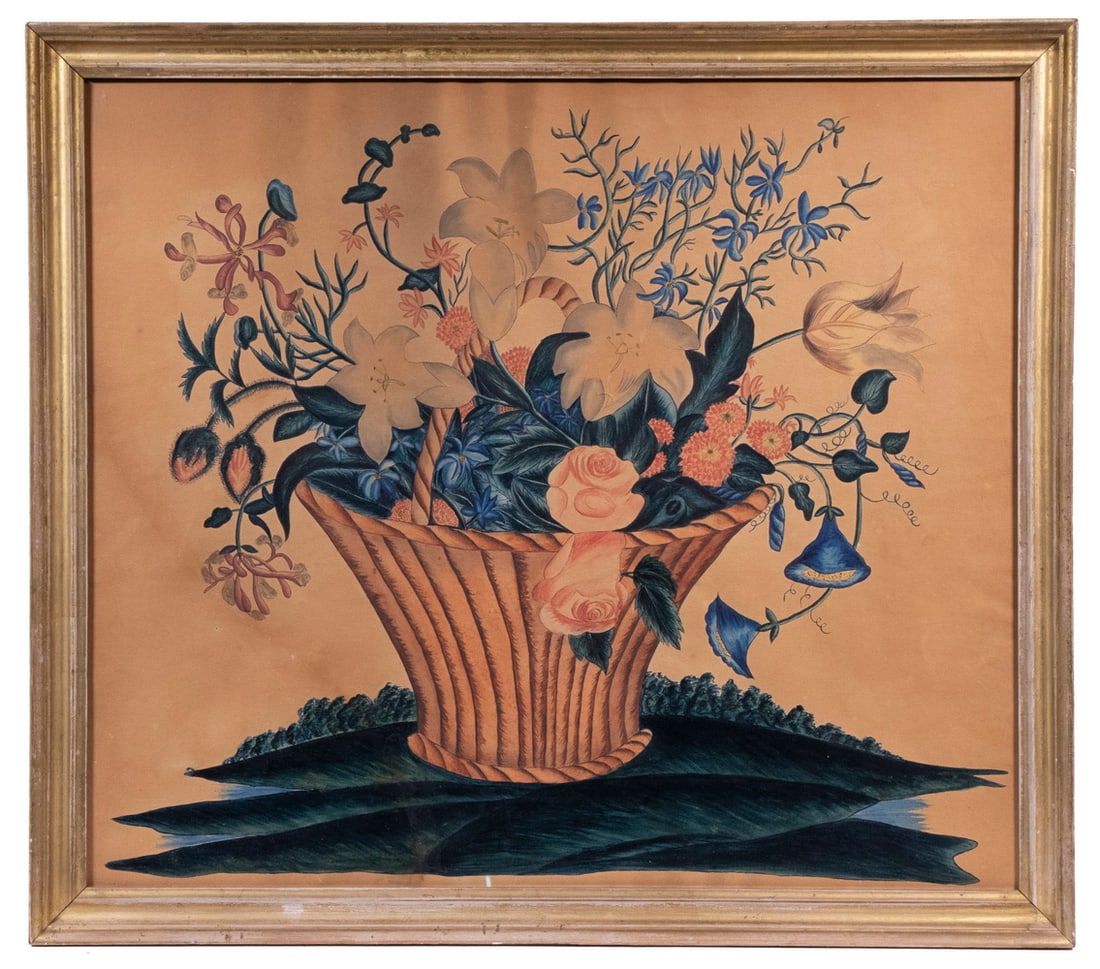 19TH C. NEW ENGLAND WATERCOLOR THEOREM (1 of 2)