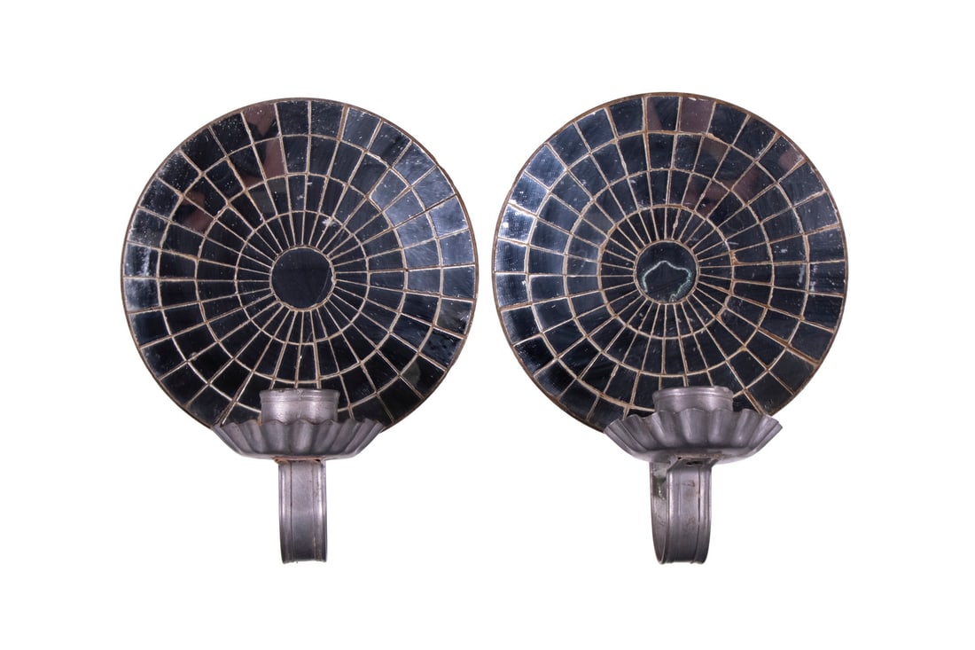 PR TIN MIRRORED CANDLE SCONCES (1 of 2)