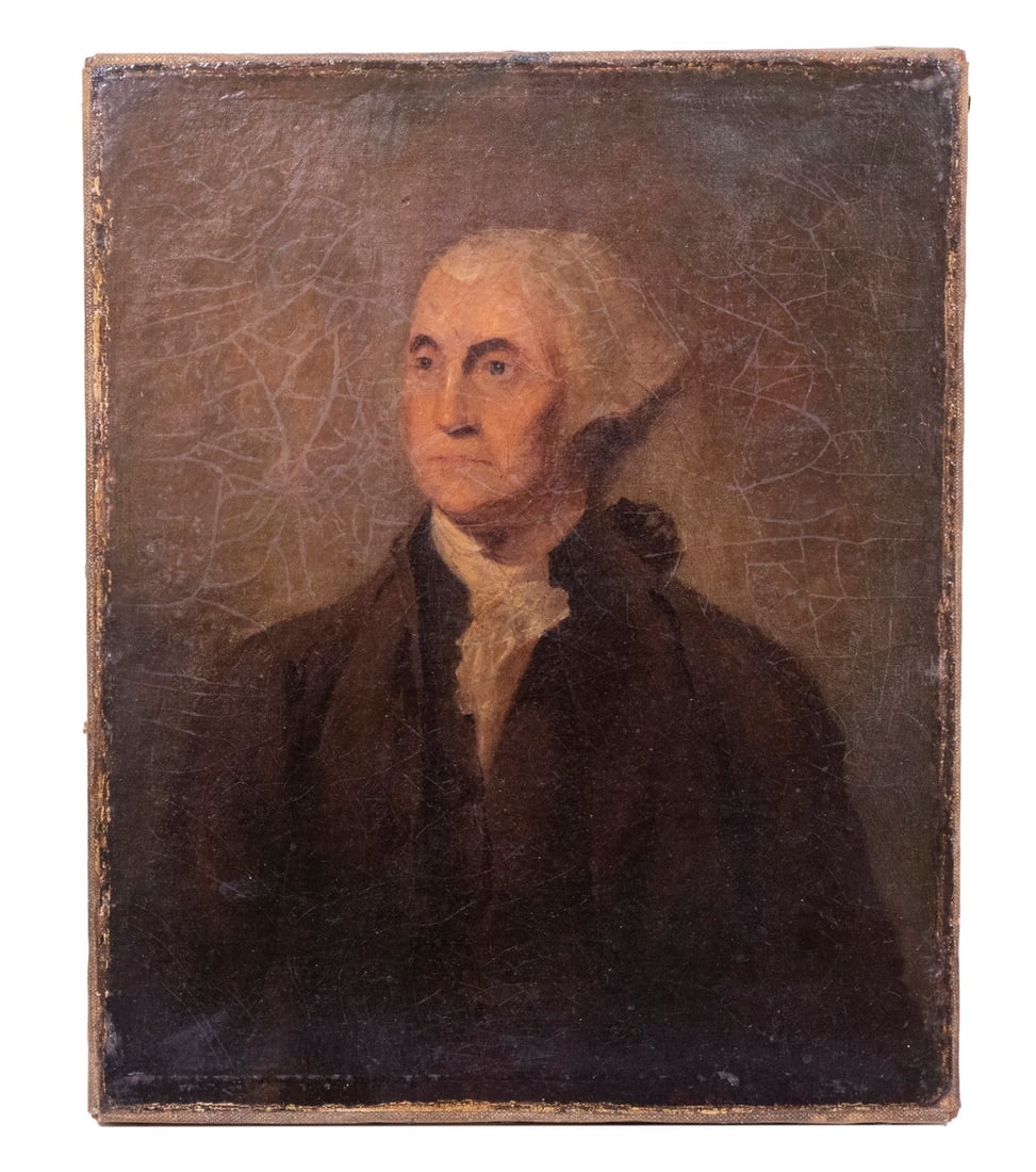 EARLY 19TH C. PORTRAIT OF GEORGE WASHINGTON, UNSIGNED (1 of 3)