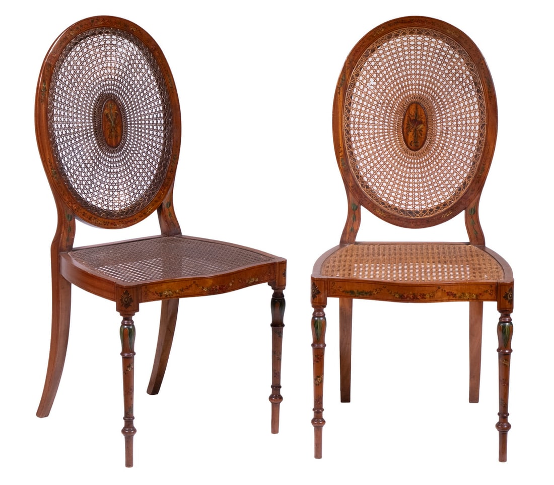 PR CANED WHEELBACK SIDE CHAIRS (1 of 5)