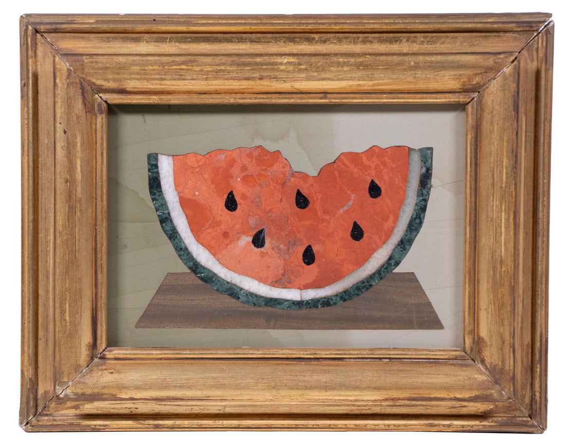 G. UGOLINI FLORENTINE PIETRA DURA PLAQUE (1 of 3)