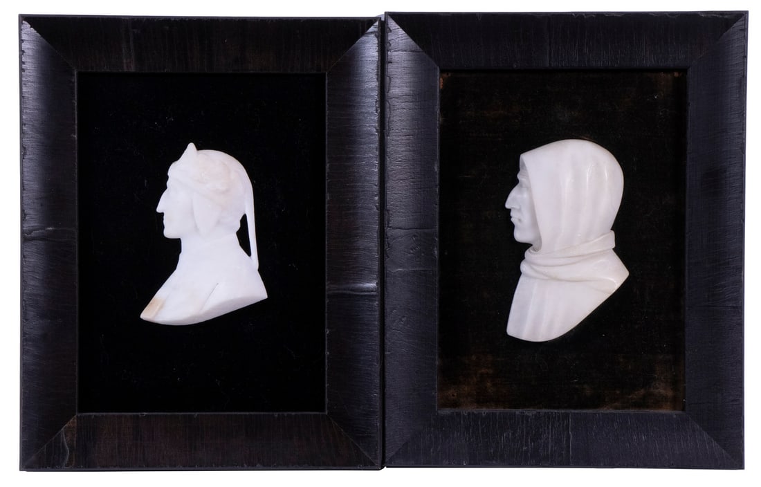 PR ALABASTER PROFILES - DANTE & SAVONAROLA (1 of 2)
