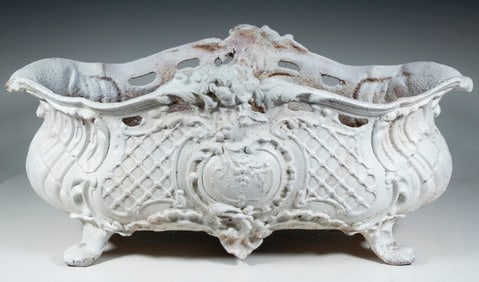 FRENCH ART NOUVEAU CAST IRON JARDINIERE