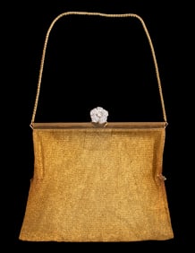 VINTAGE 18K GOLD CARTIER WOVEN MESH PURSE