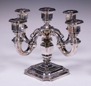 POSEN GERMAN SILVER CANDELABRUM