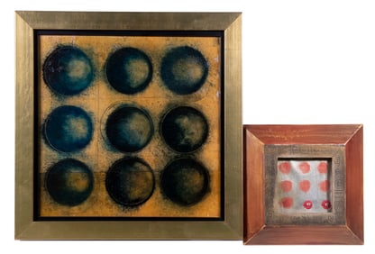 (2) CHINESE POST-MODERNIST PAINTINGS, FRAMED