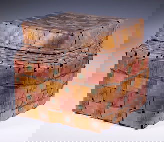 NATIVE AMERICAN LIDDED BASKET