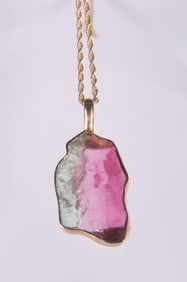 MAINE TOURMALINE PENDANT ON CHAIN