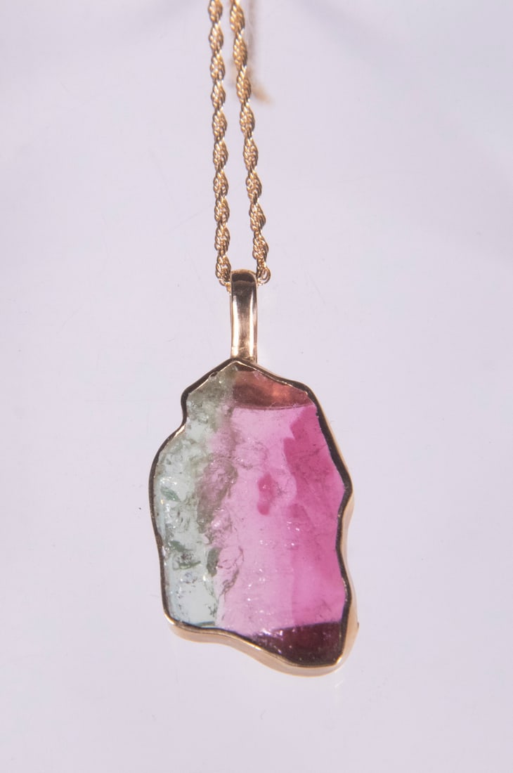 MAINE TOURMALINE PENDANT ON CHAIN (1 of 3)