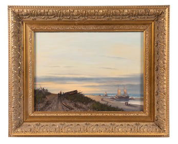 19TH C. DUTCH STYLE FRAMED PAINTING