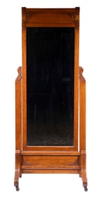EASTLAKE OAK CHEVAL MIRROR