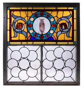 OWL STAINED GLASS WINDOW