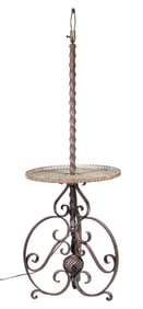 IRON TABLE WITH LAMP