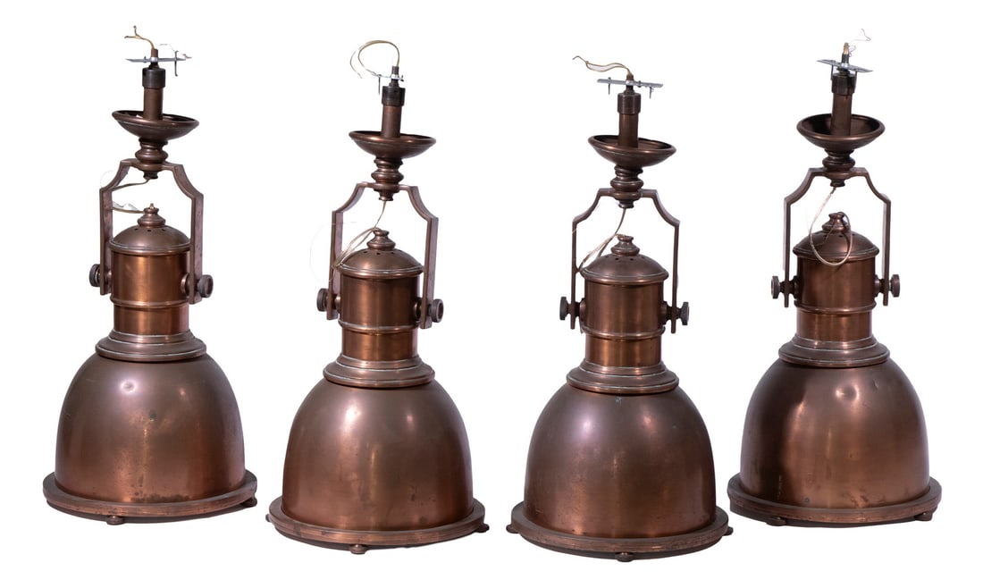 (4) COPPER NAUTICAL PENDANT LIGHTS (1 of 3)