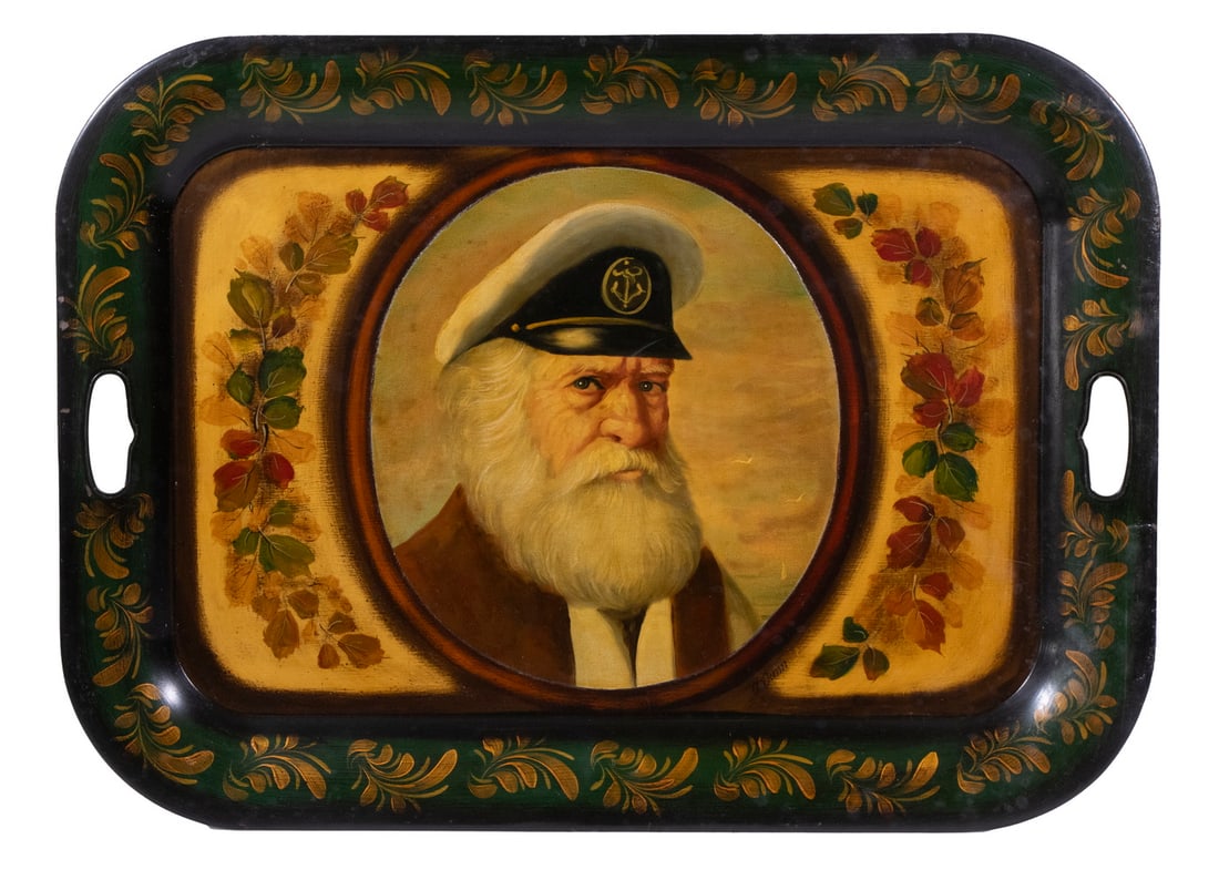 JOHN DUNN TOLE PAINTED "OLD SALT" TRAY (1 of 4)