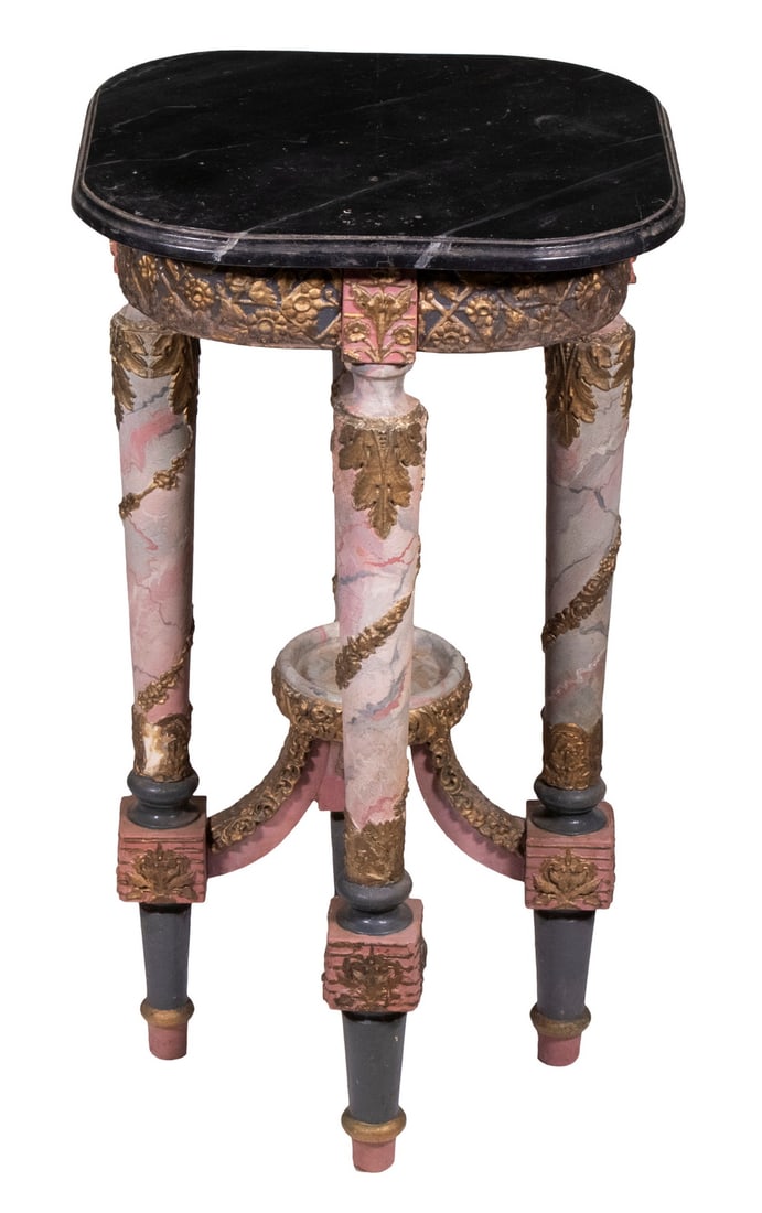 FRENCH PAINT DECORATED STAND (1 of 4)