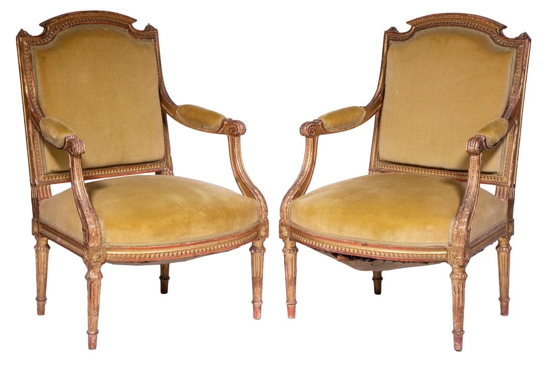 PR FRENCH GILTWOOD ARM CHAIRS (1 of 5)