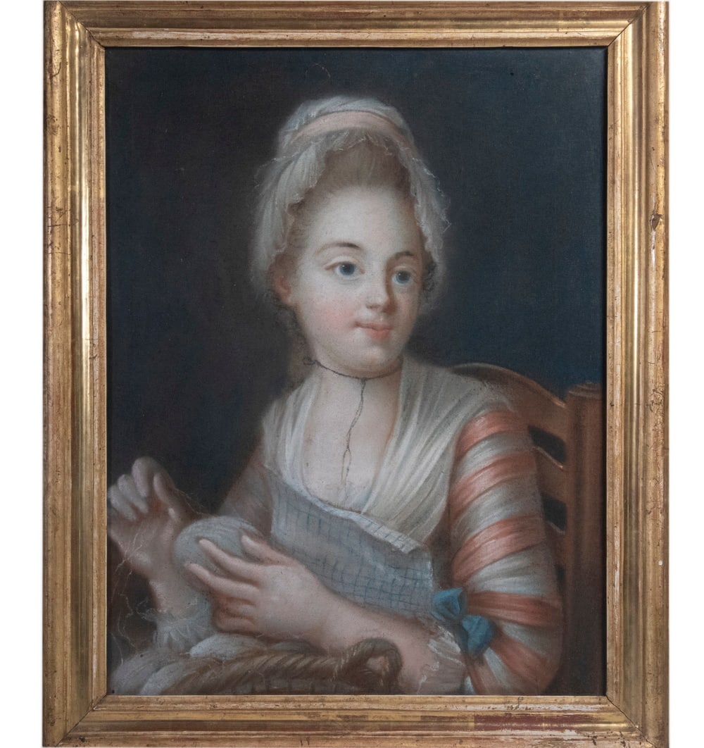 18TH C. FRENCH PASTEL PORTRAIT OF WOMAN (1 of 4)
