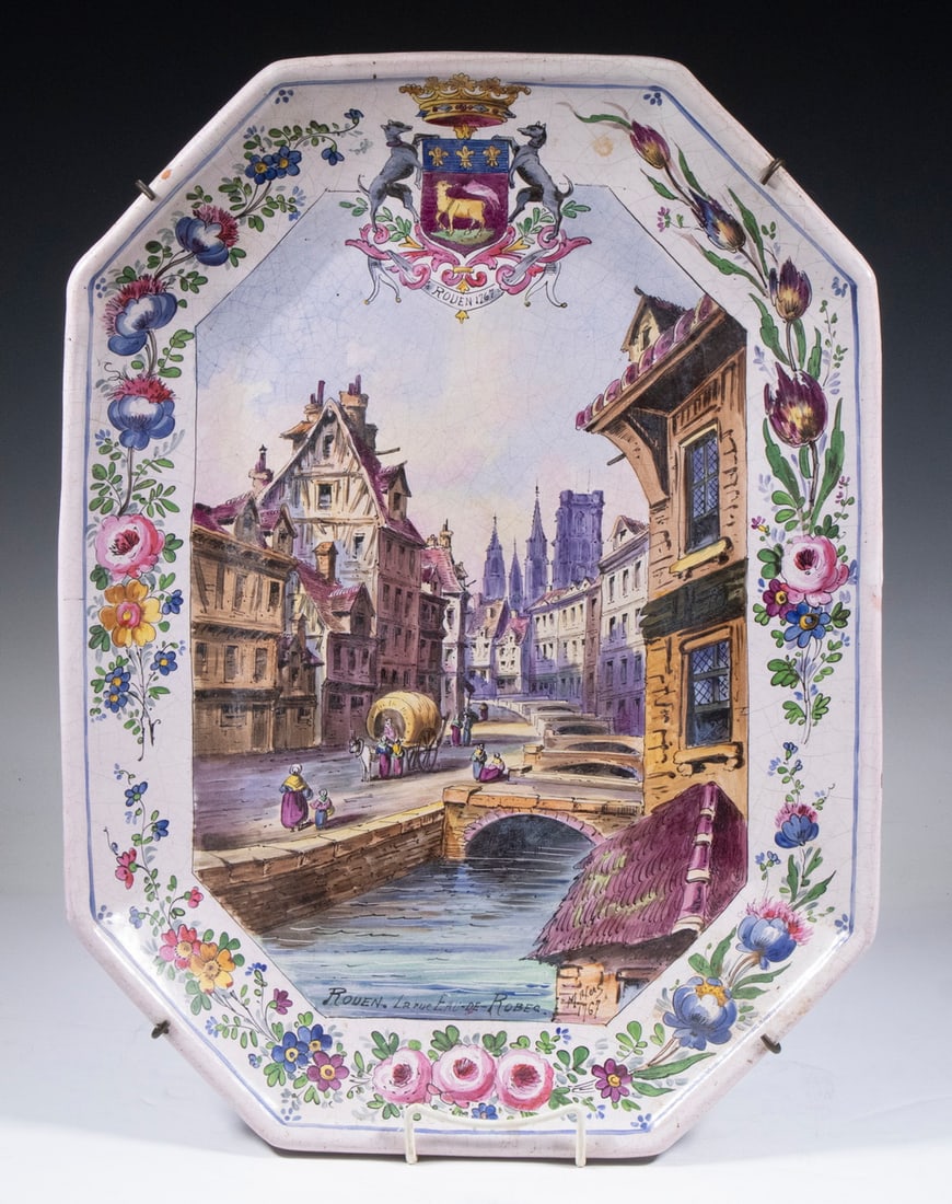 18TH C. FRENCH FAIENCE SCENIC PLATTER (1 of 4)