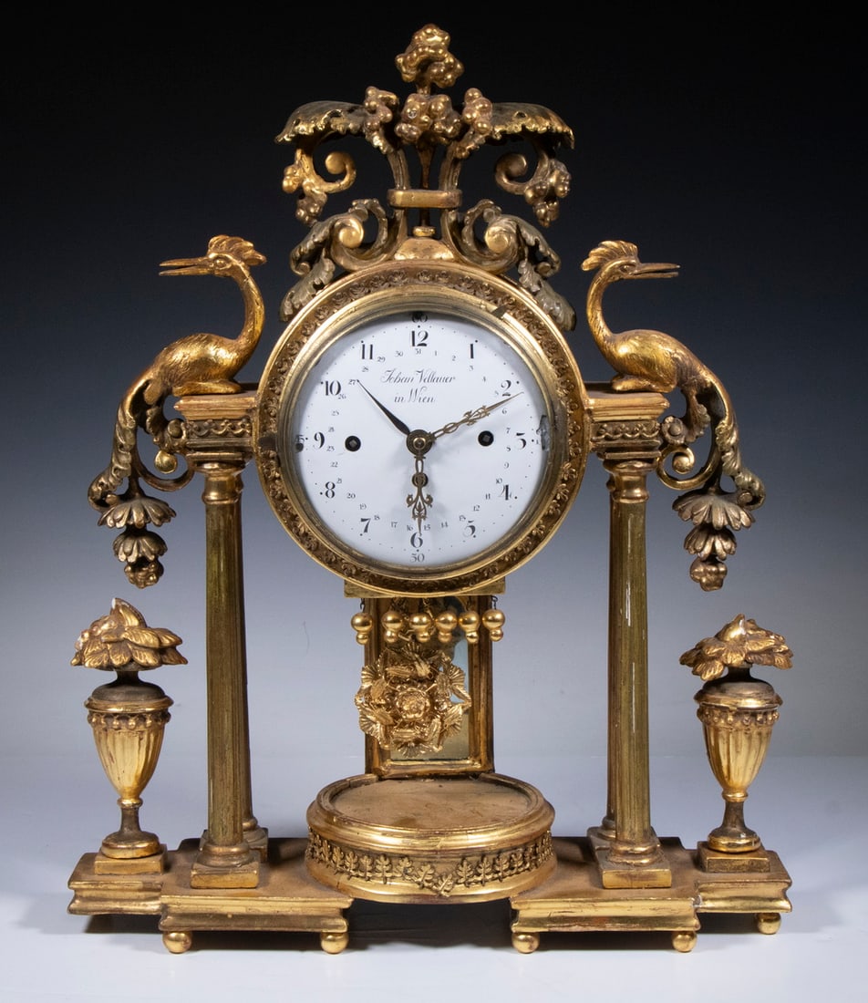 JOHANN VELLAUER VIENNESE MANTEL CLOCK (1 of 6)