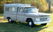 1962 CHEVROLET C-10 PICKUP W/SPORTSLINER CAMPER BED CAP